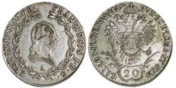 AUSTRIA - Francesco I, Imperatore (1806-1835) - 20 Kreuzer 1819, Vienna