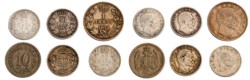 SERBIA - PIETRO I (1903-1921) - Lotto 6 monete