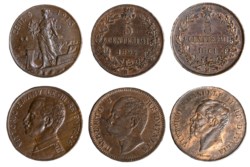 REGNO D'ITALIA (1861-1943)  Lotto 3 monete da 5 centesimi (1861 M, 1895, 1913)
