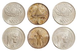 REPUBBLICA ITALIANA - Lotto 3 monete (2 monete da 1000 lire 1970 e medaglia 1972)