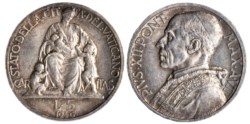 CITTA' DEL VATICANO - PIO XII (1939-1958) - 5 lire 1946 (II tipo)