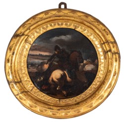 Scuola napoletana del secolo XVII - Battaglia di cavalleria