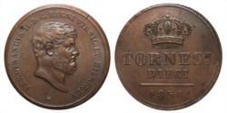 NAPOLI - FERDINANDO II (1830-1859) - 10 tornesi 1856 (IV tipo)