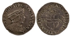 CARLO II (1504-1553) - Testone, Vercelli