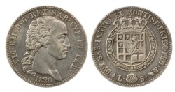 VITTORIO EMANUELE I (1802-1821) - 5 lire 1820