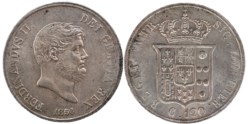 NAPOLI - FERDINANDO II (1830-1859) - Piastra 1856