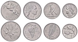 REPUBBLICA ITALIANA - Serie 4 valori 1946 (10, 5, 2 e 1 lira)