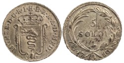 MILANO - MARIA TERESA (1740-1780) - 5 soldi 1780