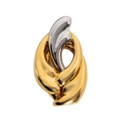 18kt yellow and white gold brooch