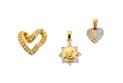 Lot comprised of three pendants