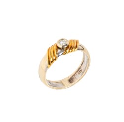 18kt two-tone gold ring