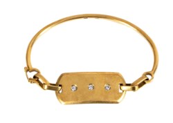 18kt yellow gold semirigid bracelet