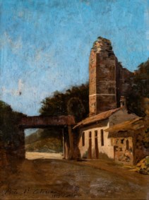 Carlo Nogaro (Asti, 1837 - Choisy-au-Bac, 1931) - Bridge of Santa Caterina at Asti