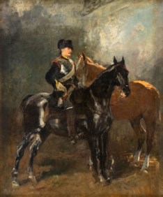 John Lewis Brown (Bordeaux, August 16th, 1829 - Paris, November 14th, 1890) - Soldier on horseback