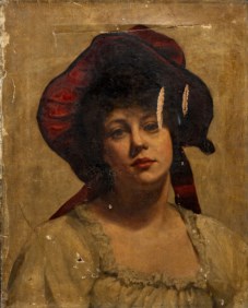 Lombard painter of XIX century - Portrait of woman