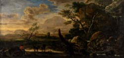 Jan de Momper (Antwerp, 1614 - Rome, 1688) - Roman landscape
