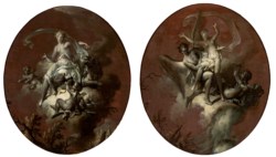 Attr. Ignaz Stern (Mauerkirchen, January 17th, 1679 - Rome, May 28th, 1748) - Pair of ovals with mythological subject