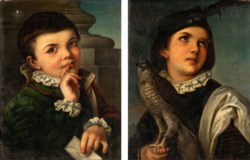 Venetian school of the XVIII century - Pair of portraits of children