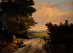 Neapolitan painter of the XIX century - Landscape
