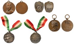 ITALIA  -  Lotto 4 medaglie a tematica sportiva