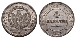 ROMA - SECONDA REPUBBLICA ROMANA (1848-1849) - 4 baiocchi 1849