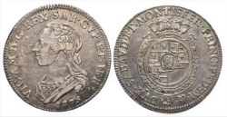 VITTORIO AMEDEO III (1773-1796) - 1/4 di scudo 1775