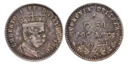 UMBERTO I, Colonia Eritrea (1890-1896) - 50 centesimi 1890