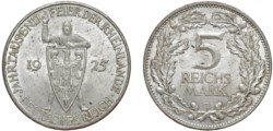 GERMANIA - REPUBBLICA DI WEIMAR (1919-1933) - 5 marchi 1925-G