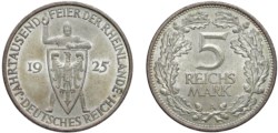 GERMANIA - REPUBBLICA DI WEIMAR (1919-1933) - 5 marchi 1925-A