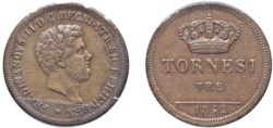 NAPOLI - FERDINANDO II (1830-1859) - 3 tornesi 1842