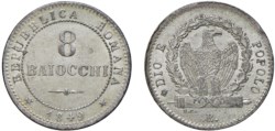 ROMA - SECONDA REPUBBLICA ROMANA (1848-1849) - 8 baiocchi