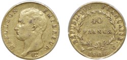 NAPOLEONE I (1804-1814) - 40 lire 1806, Torino