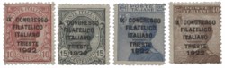 Italia - Regno - Congresso Filatelico Italiano (123/126)