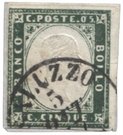 Antichi Stati Italiani - Sardegna - 5 cent (13Ab)