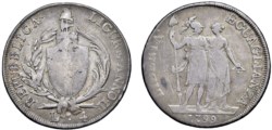 GENOVA - REPUBBLICA LIGURE (1798-1805) - 4 lire 1799, an. II
