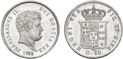 NAPOLI - FERDINANDO II (1830-1859) - 60 grana 1859, IV tipo