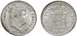 NAPOLI - FERDINANDO II (1830-1859) - 10 grana 1836, V tipo.