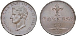 NAPOLI - FRANCESCO II (1859-1860) - 10 tornesi, 1859